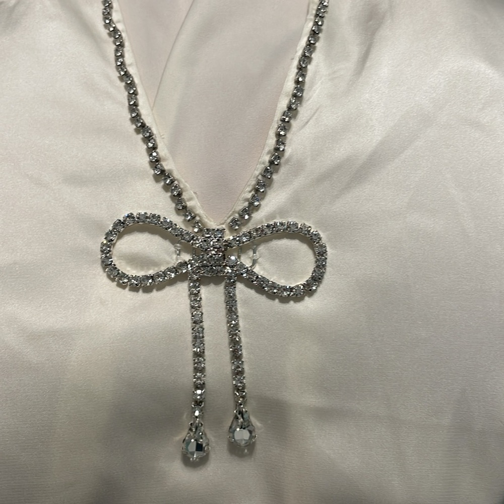 Express Dressy Cream Colored L/S Top, NWT